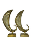 Beautiful Pair of Vintage Mid-Century Brass Peacock Sculpture/Vases-17 Inches