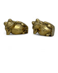 Vintage Brass Relaxing Frogs- A Pair