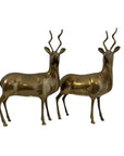 Vintage Brass Kudu Antelope Pair