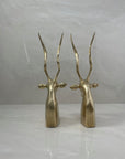 Vintage Brass Antelopes- A  Pair