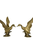 Vintage Brass Wings Up Bird Pair