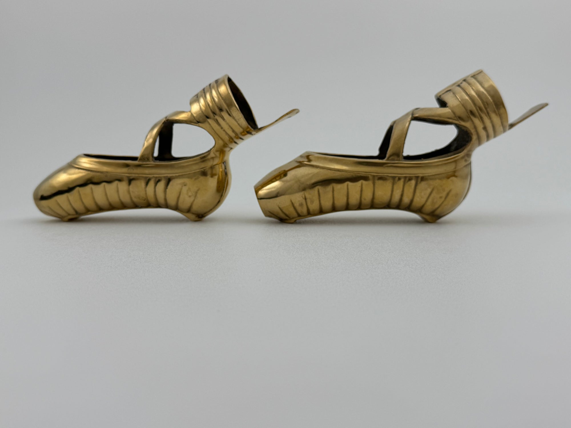 Pretty Brass Ballerina Slippers -A Pair