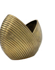 Vintage Brass MCM Shell Vase