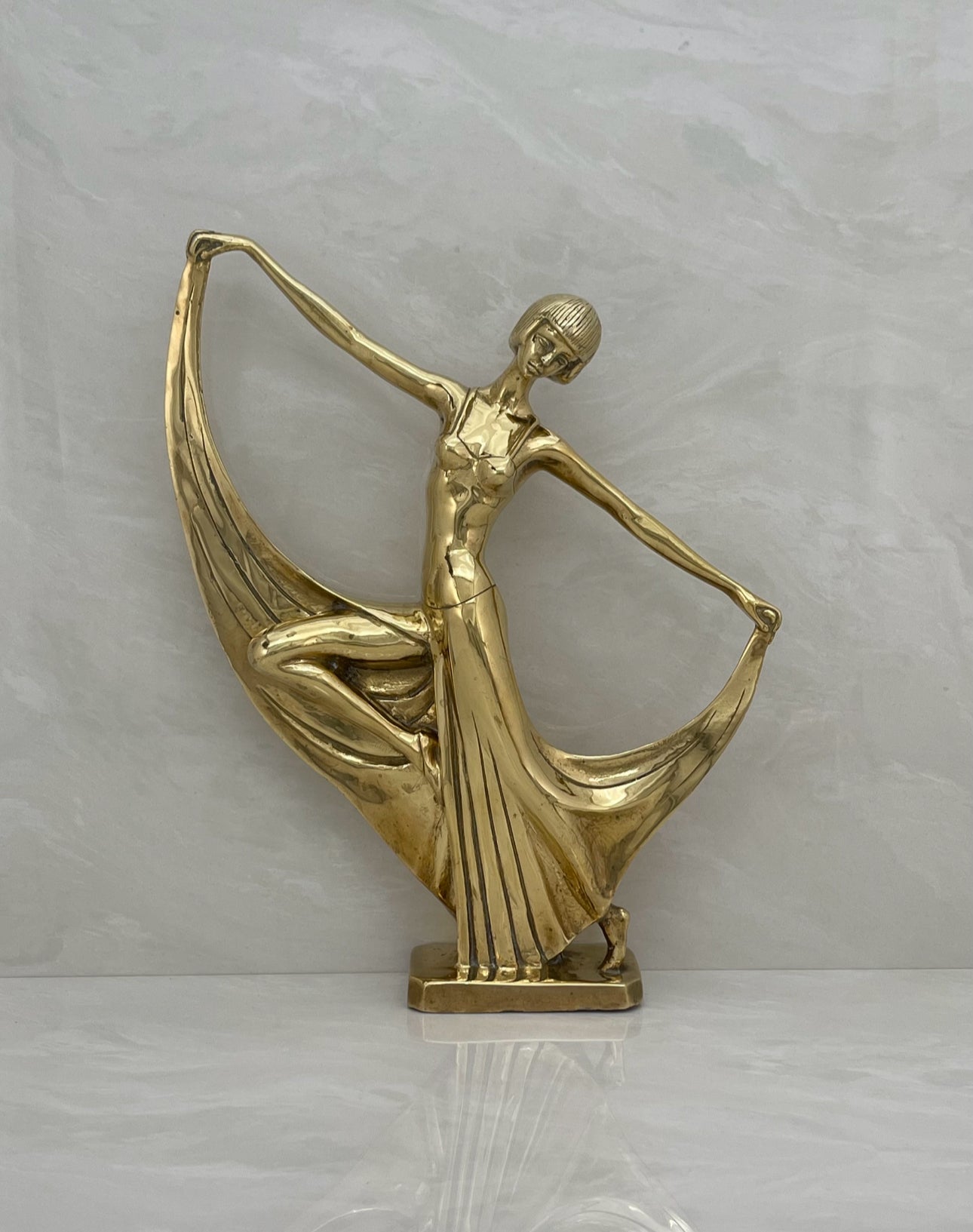 Vintage Brass Lady Dancer
