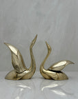 Vintage MCM Brass Swans- A Pair