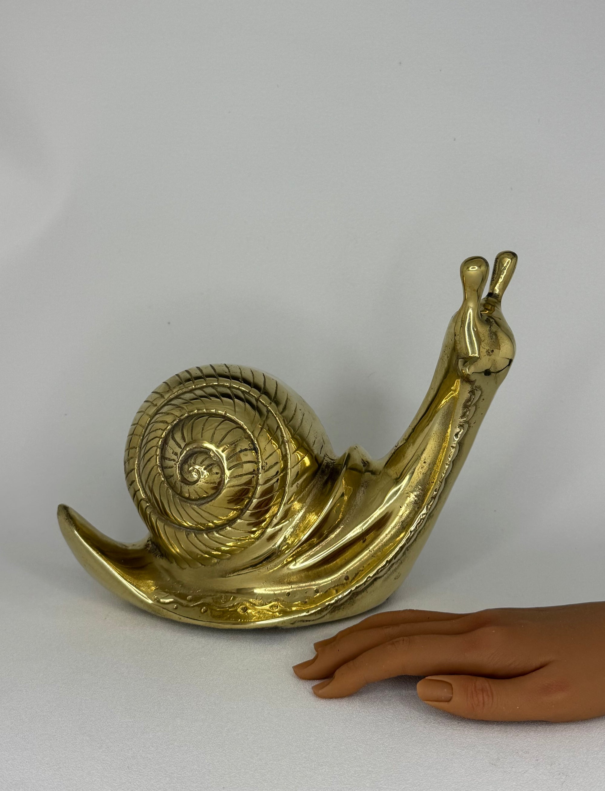 Vintage Brass Snail-Large