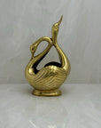 Vintage Brass Swan Planter