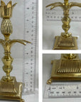 Vintage Brass Pineapple Candlestick Holders- A Pair