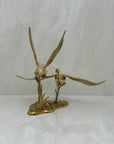 Vintage Brass Bird Sculpture