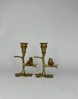 Vintage Mottahedeh Brass Candlestick Pair