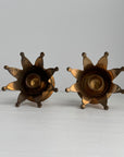 Vintage Brass Crown Candleholders-A Pair