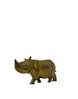 Vintage Brass Rhinoceros – Mid-Century Modern Safari Sculpture | Brass Figurine