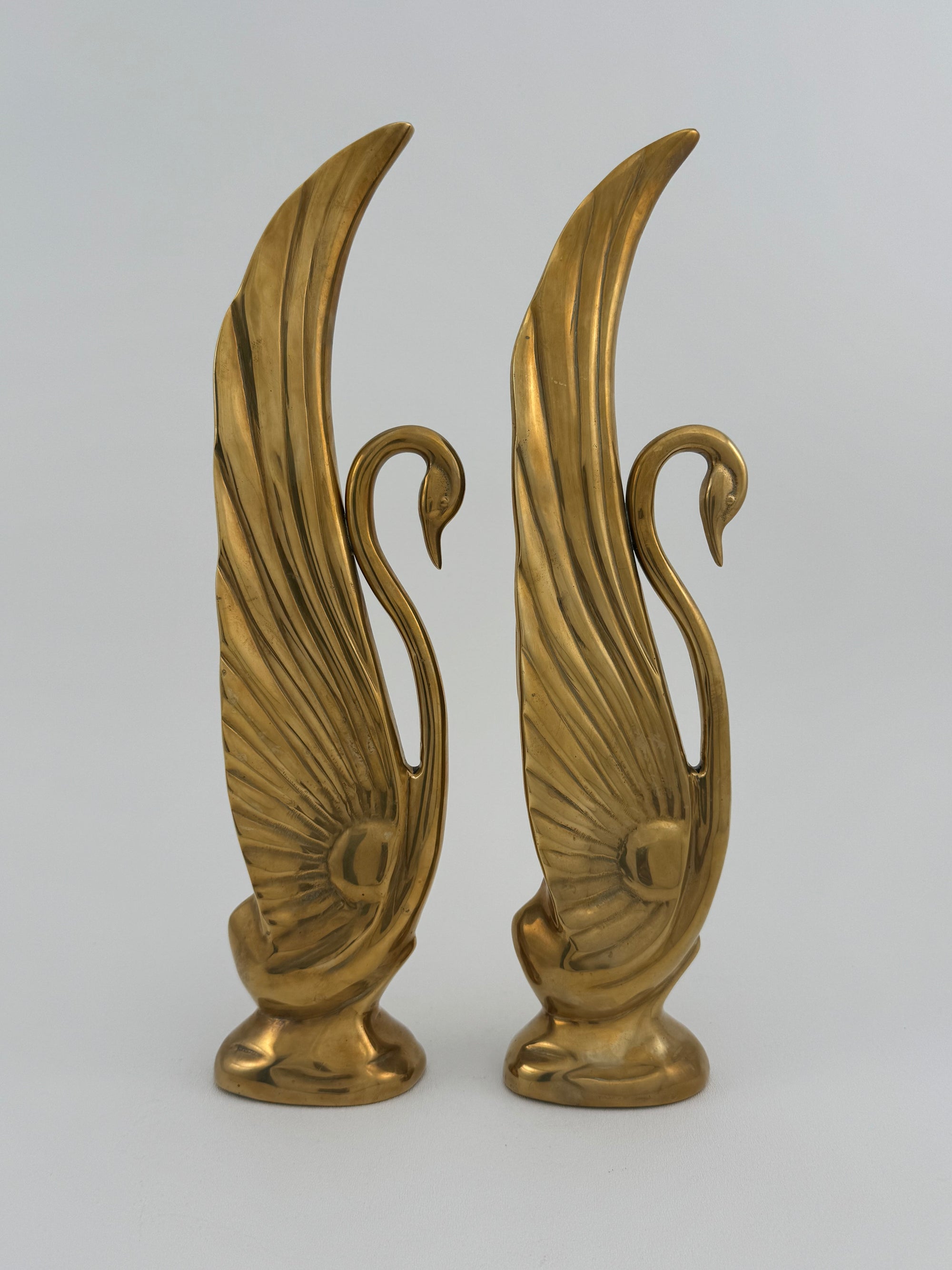Vintage Brass Swans-A Pair by Dolbi Cashier