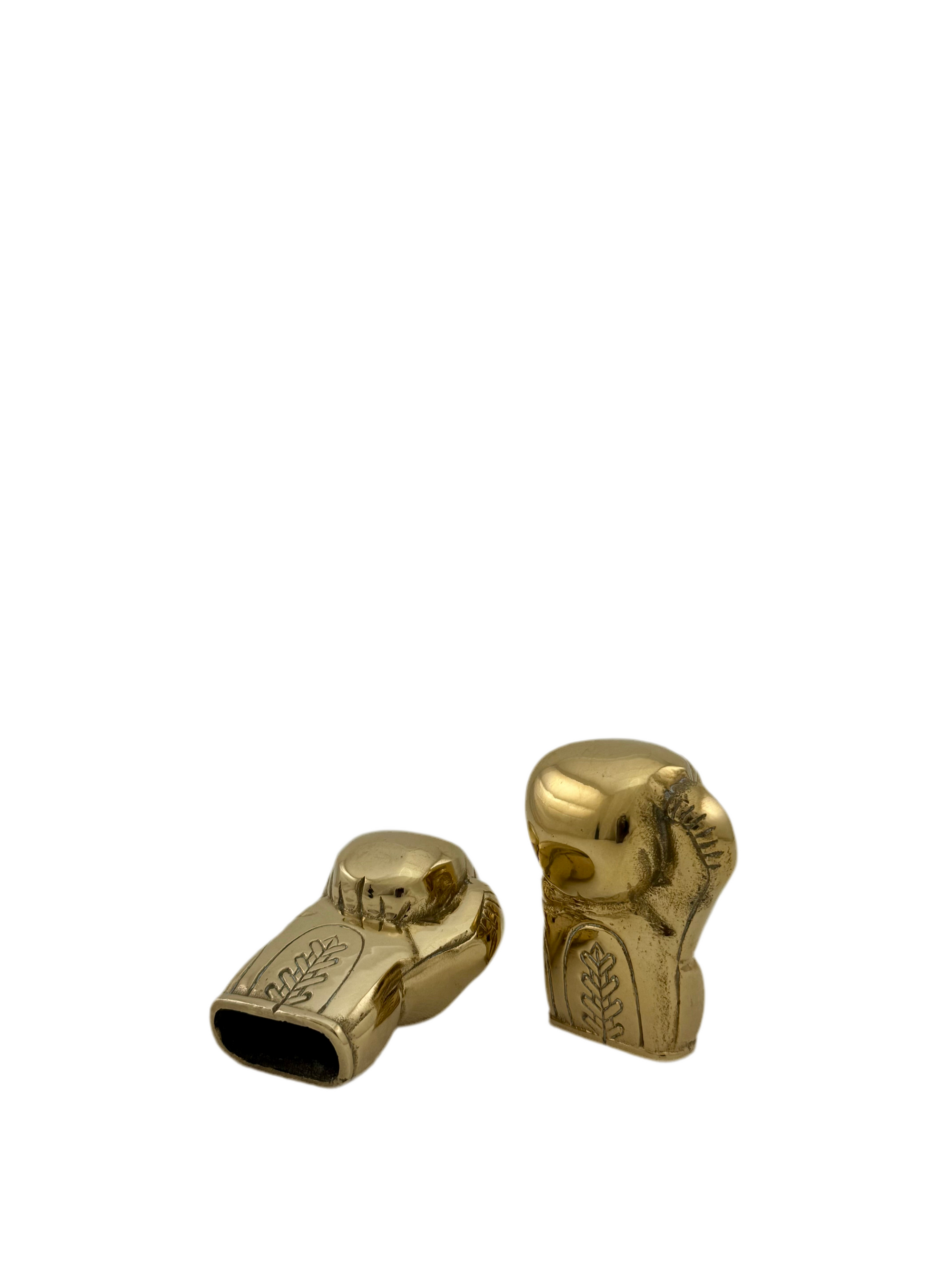 Two Small Vintage Brass Boxing Gloves
