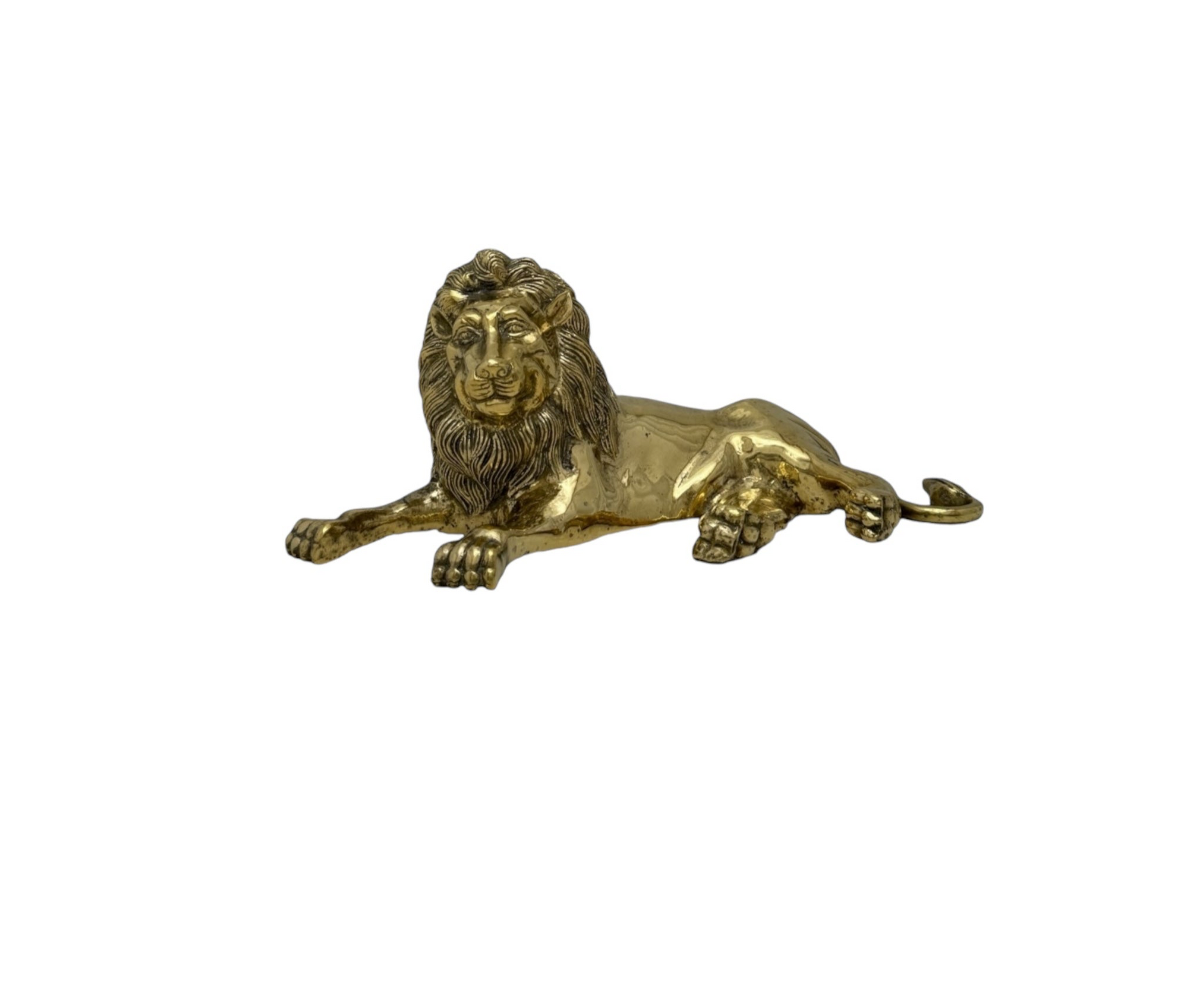 Highly Detailed Vintage Brass Lion