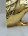 Vintage Brass Swan Bookends- A Pair