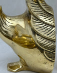 Vintage Brass Swan Bookends- A Pair