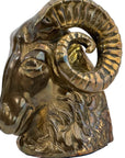 Vintage Brass Ram Head Bookends