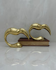 Vintage Brass Toucan Bookends- A Pair