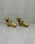 Pretty Brass Ballerina Slippers -A Pair