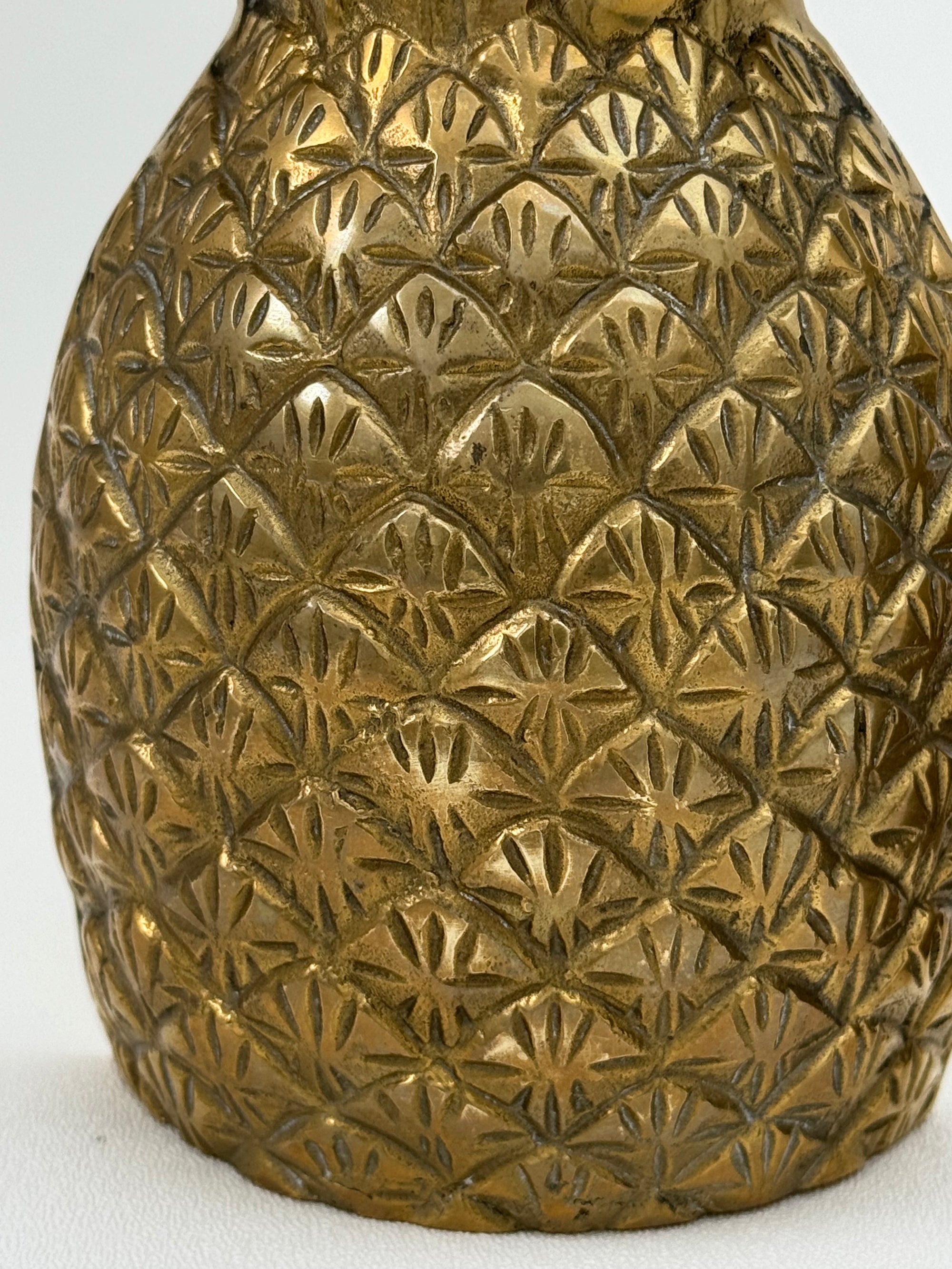 Rosenthal Netter Brass Pineapple Bookends – 8” Tall Vintage Mid Century Hollywood Regency Decor