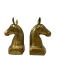 Large and Heavy Vintage Brass Horse Head Bookends – Handcrafted in Korea (Pair)