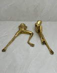 Long Legged Brass Frogs-A Pair