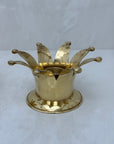 Vintage Brass Crown Candleholders-A Pair