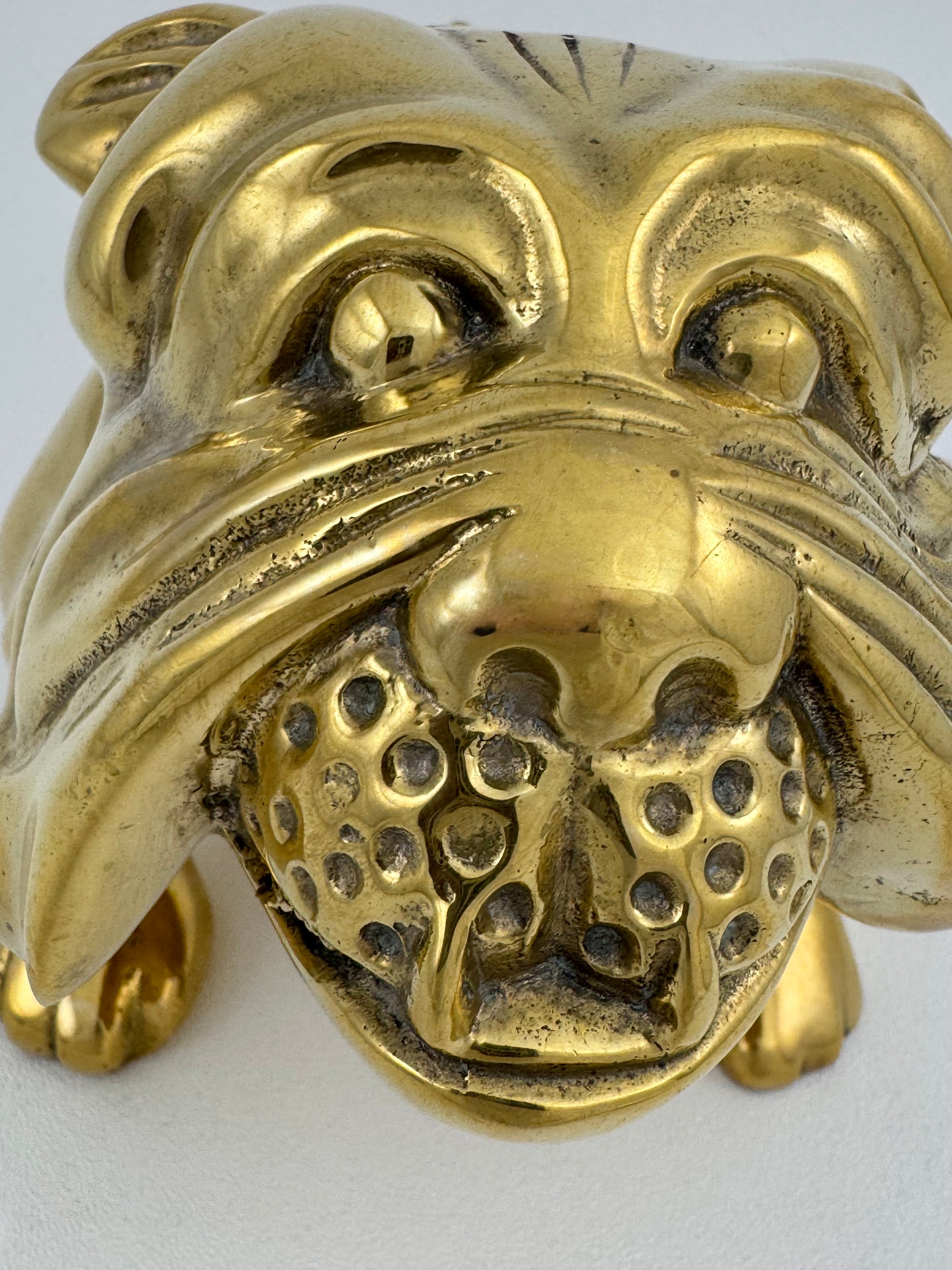 Large Vintage Brass Bulldog 11.5 pounds
