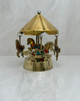 Vintage Brass Enesco Music Horse Carousel