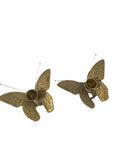 Vintage Brass Butterfly Candleholders - A Pair