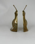 Vintage Brass MCM Split Snail Bookends-A Pair
