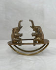 Vintage Brass Elephants on Teeter Totter
