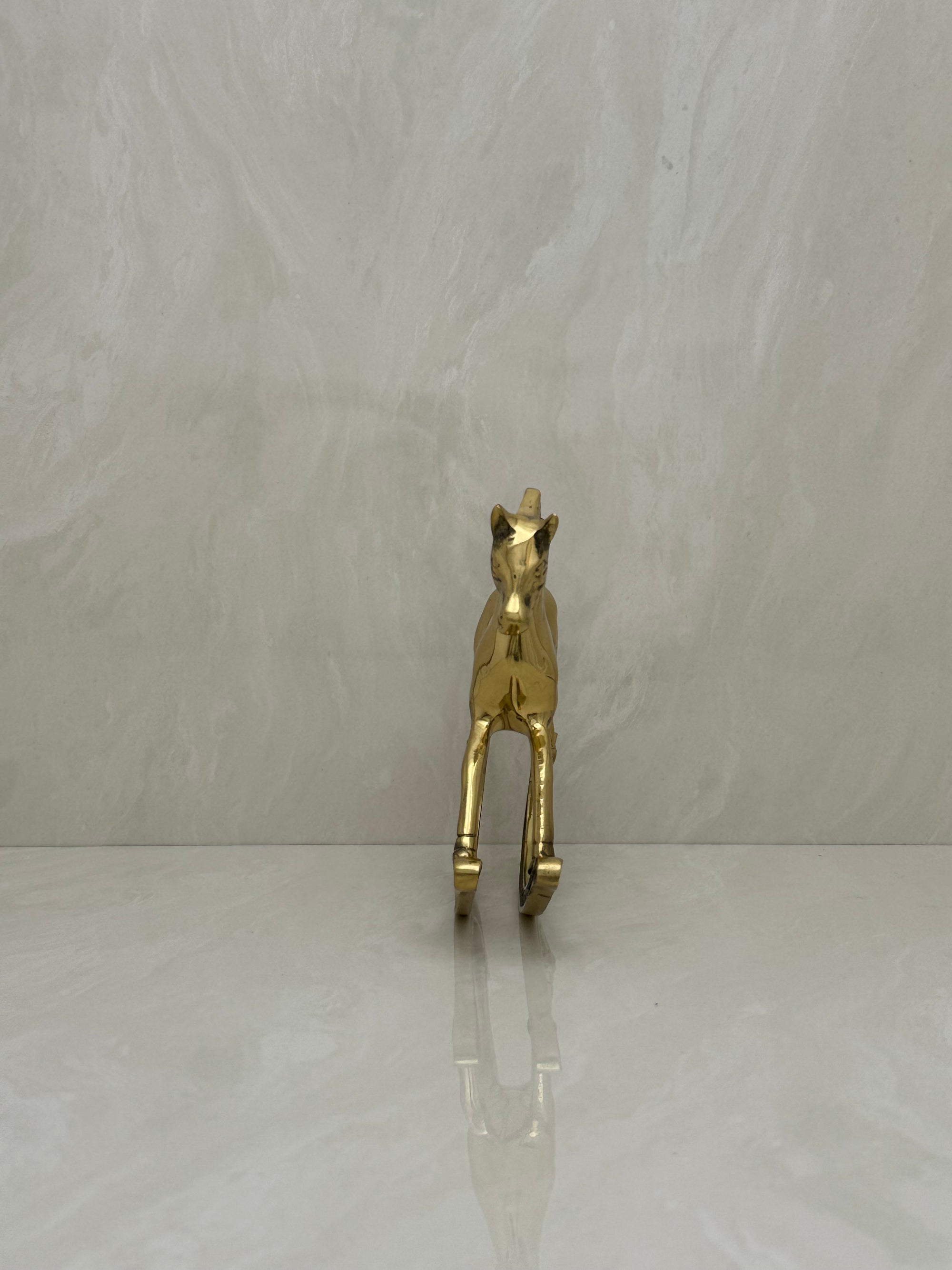 Vintage Brass Rocking Horse Figurine