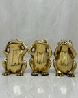 Vintage Morality Frogs Hear, Speak, See No Evil- A Set of Three