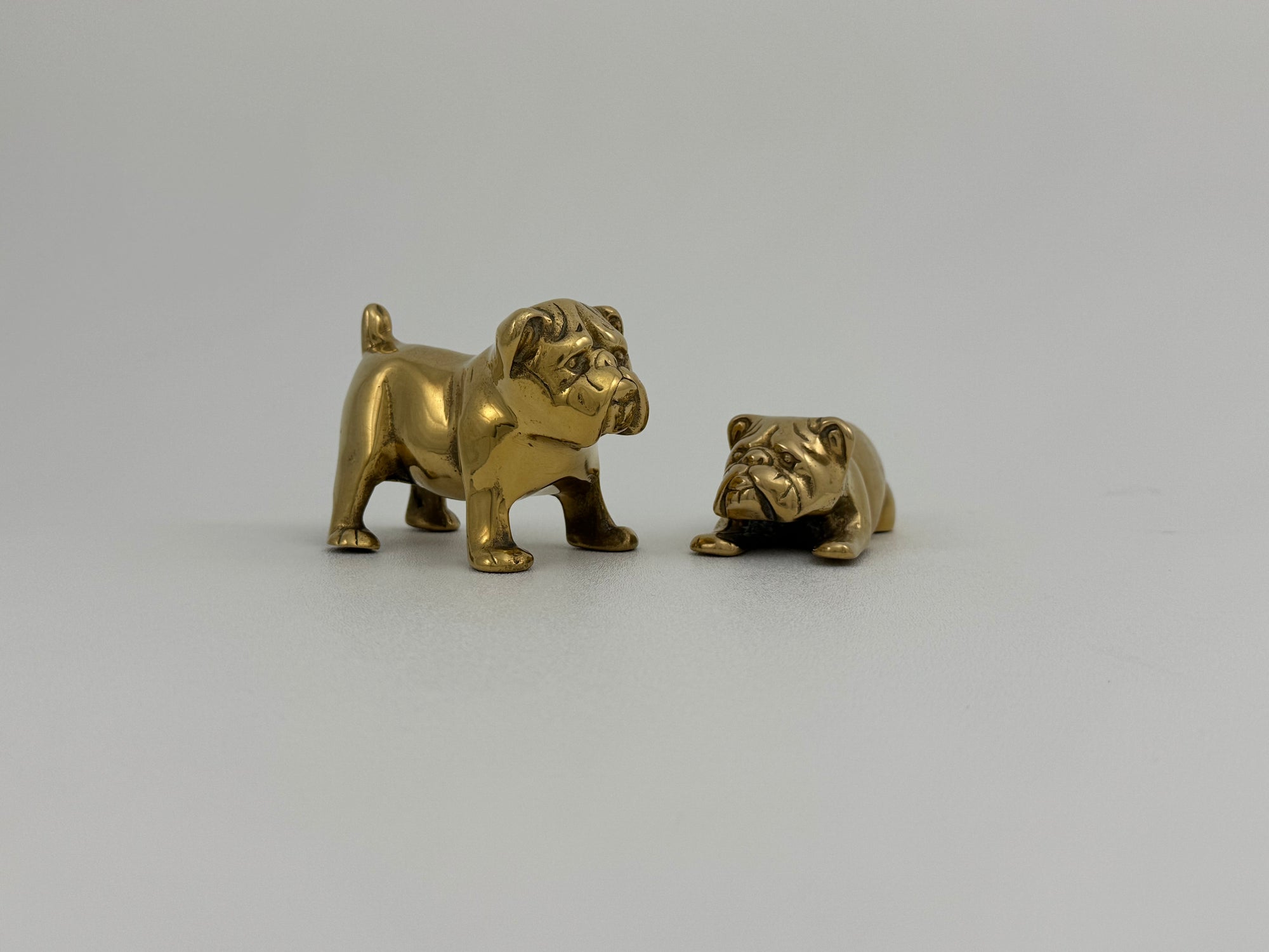 Vintage Brass Bulldogs-A Pair