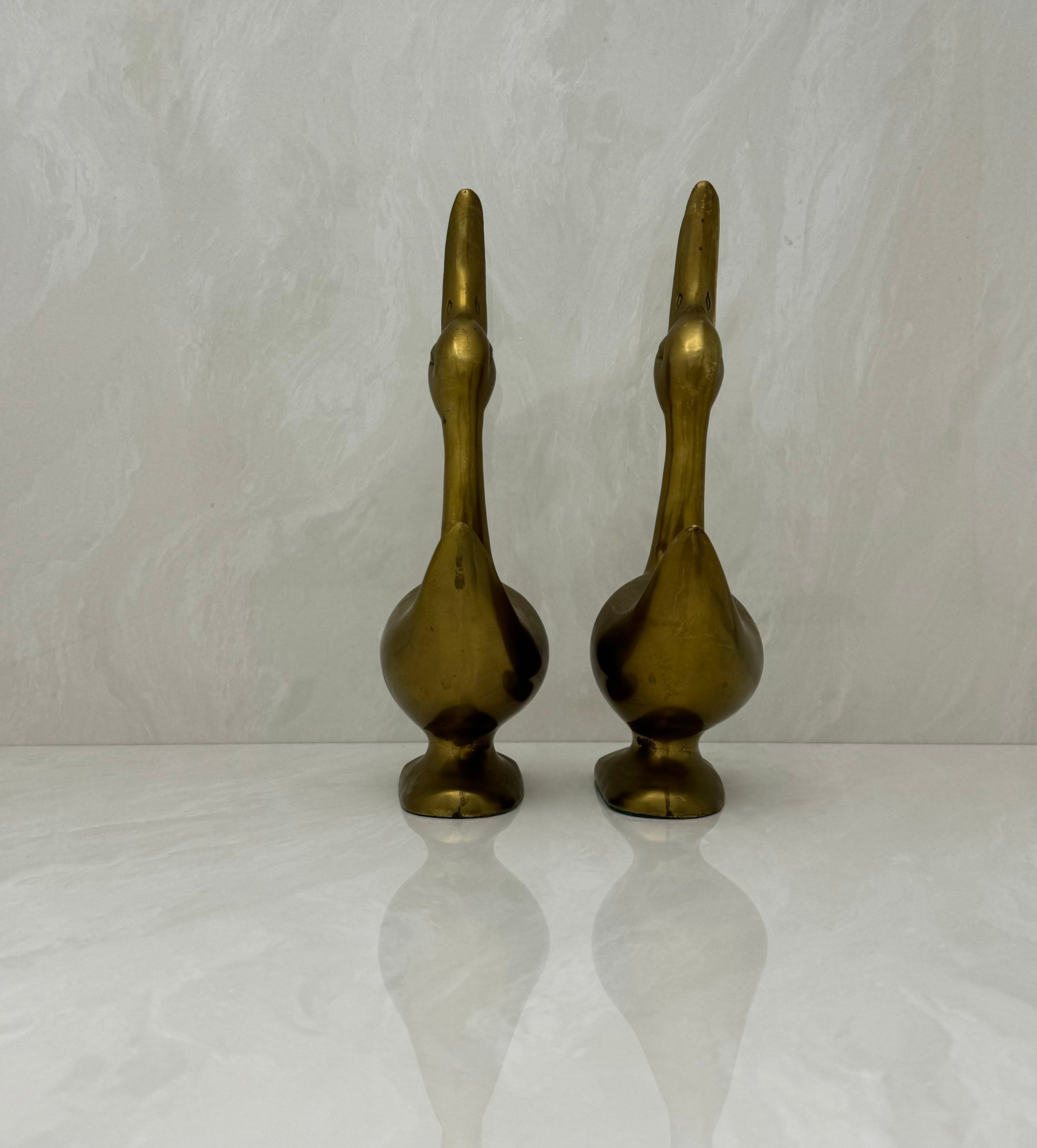 Vintage Brass Goose Bookends-A Pair by Andrea by Sadek