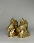 Vintage Brass Horsehead Figurines/Bookends