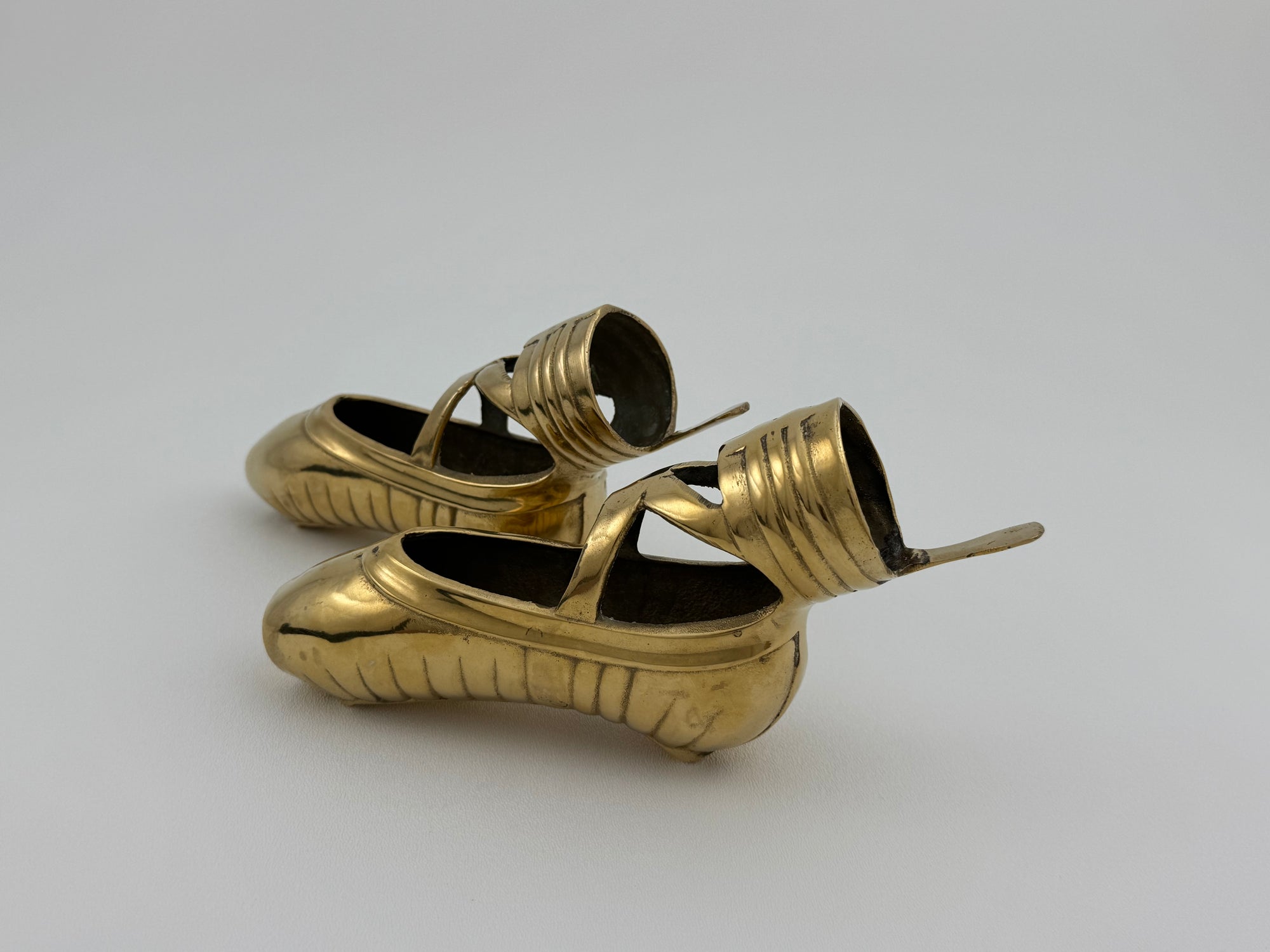 Pretty Brass Ballerina Slippers -A Pair