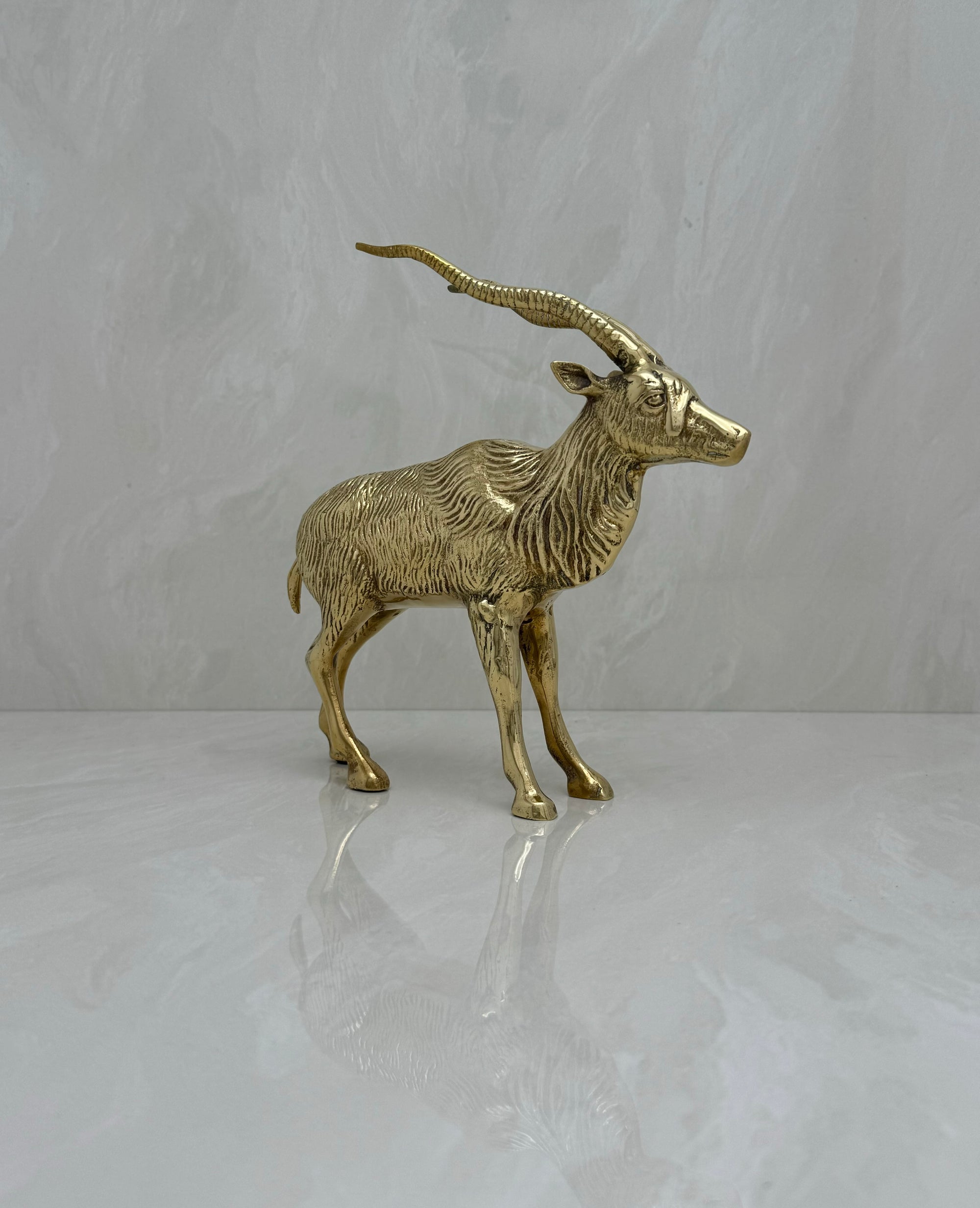 Vintage Brass Antelope