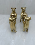 Vintage Brass Pig Candleholders-A Pair