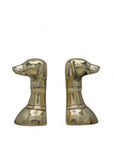 Vintage Brass Dog Bookends- A Pair