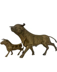 Vintage Brass Bull Figurines – Pair of Mid-Century Modern Bulls