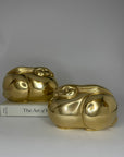 Rare Vintage Brass Chubby Rabbits-A Pair