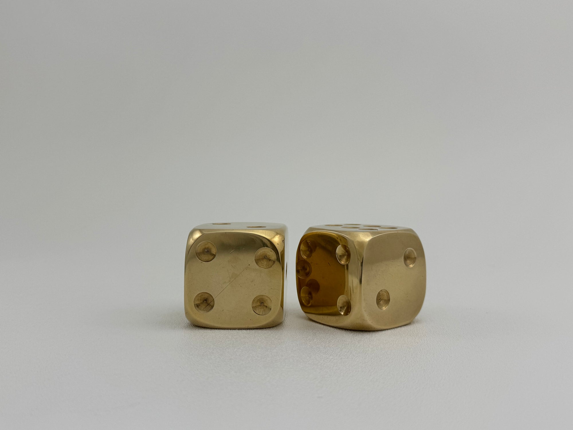 Vintage Brass Dice-A Pair