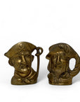 Small Vintage Brass Pirate Cups - A Pair