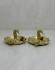 Vintage Small Brass Seahorse Ashtrays-A Pair