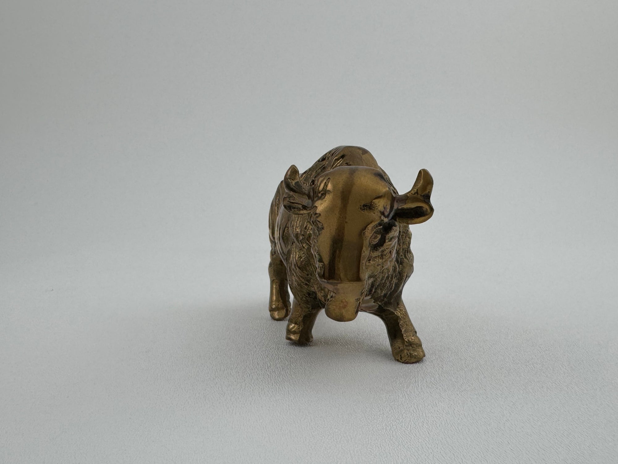 Vintage Brass Bison