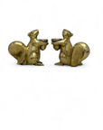 Vintage Bronze Squirrel Candleholders-A Pair