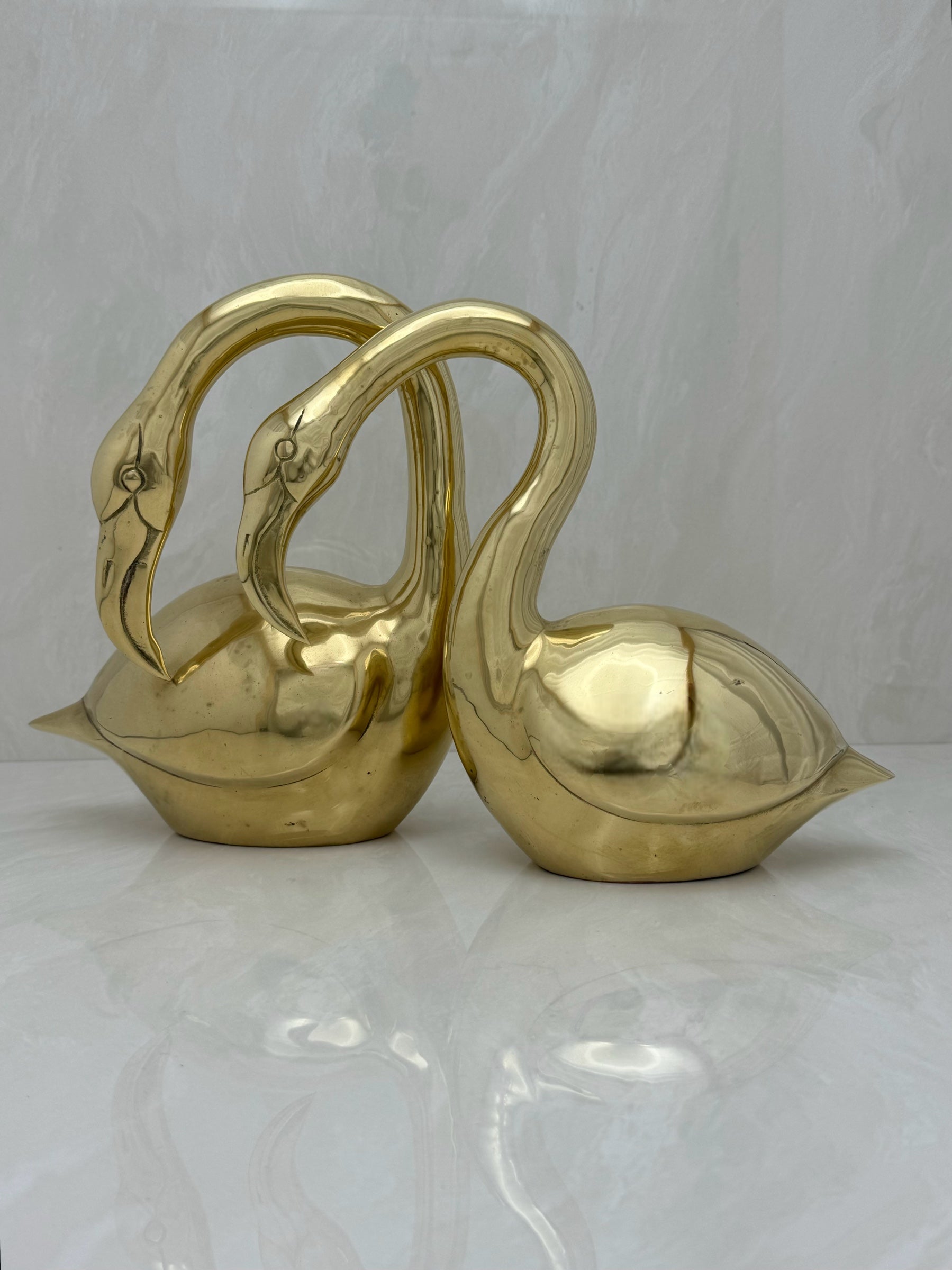 Vintage Brass Flamingos-A Pair